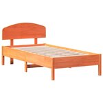 vidaXL Cadre de lit sans matelas cire marron 75x190 cm bois pin massif