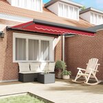 vidaXL Auvent Rouge 300 x 250 x 165 cm Polyester et Aluminium