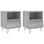 vidaXL Tables de chevet 2 Pièces sonoma gris 40x35x50 cm bois ingénierie