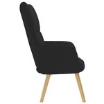 vidaXL Chaise de relaxation Noir Tissu