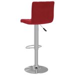 vidaXL Tabourets de bar lot de 2 rouge bordeaux velours