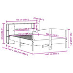 vidaXL Lit bibliothèque sans matelas cire marron 160x200 cm pin massif