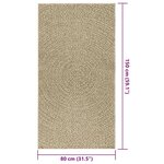 vidaXL Tapis ZIZUR beige 80x150 cm aspect de jute intérieur extérieur