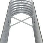 vidaXL Lit surélevé de jardin Acier galvanisé 260x40x36 cm gris
