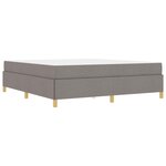 vidaXL Lit à ressorts avec matelas Taupe et blanc 180 x 200 cm tissu