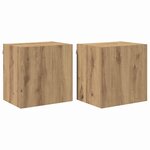 vidaXL Meubles TV muraux 2 Pièces Chêne artisanal 40 5x30x40cm