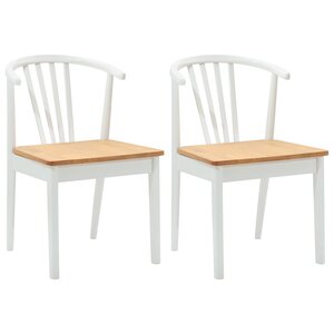 vidaXL Chaise de salle à manger 2 Pièces blanc et naturel