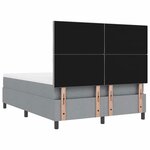 vidaXL Lit ressorts avec matelas Gris clair 140x200 cm Tissu