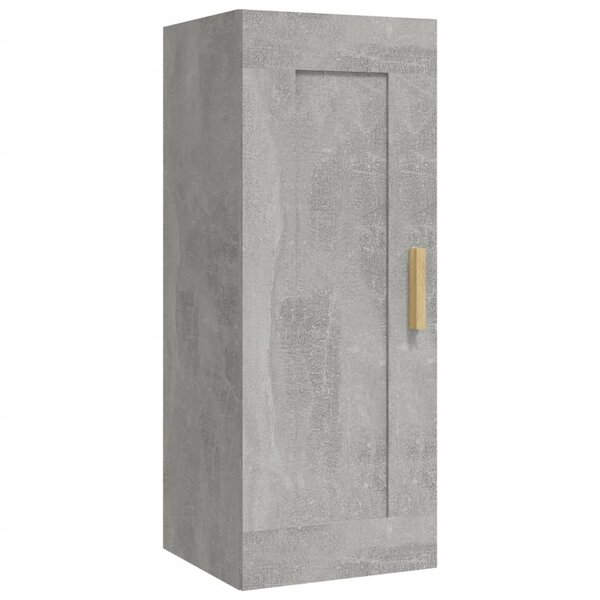 vidaXL Armoire murale Gris béton 35x34x90 cm Bois d'ingénierie