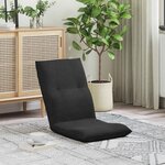 vidaXL Fauteuil de sol ajustable Noir Velours