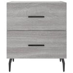 vidaXL Tables de chevet 2 Pièces sonoma gris 40x35x47 5 cm