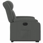 vidaXL Fauteuil inclinable électrique gris foncé tissu