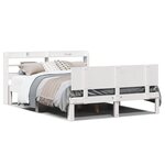 vidaXL Cadre de lit avec tête de lit sans matelas blanc 140x190 cm