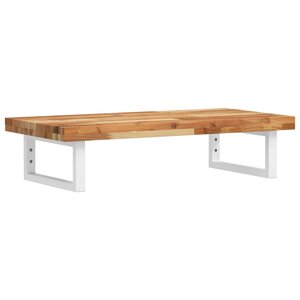 vidaXL Étagère de vasque murale acier et bois massif d'acacia