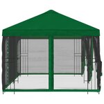 vidaXL Gazebo avec murs latéraux 6 x 3 m Vert Polyester et Acier 190