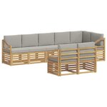 vidaXL Ensemble de canapés d'extérieur 8 pc Blanc et gris clair