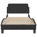 vidaXL Cadre de lit avec tête de lit Dover noir 80x200 cm velours