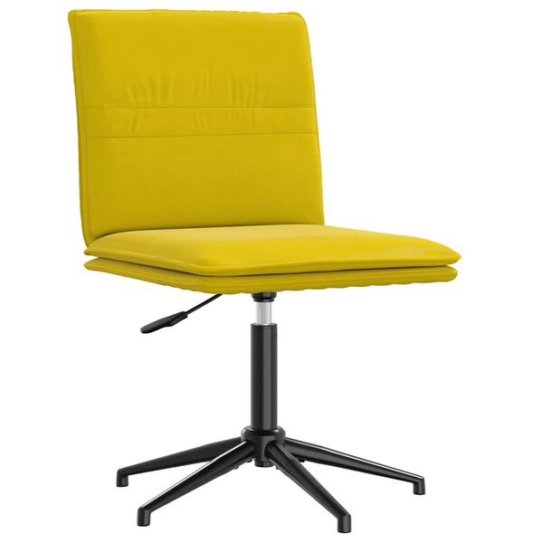 vidaXL Chaise à manger Jaune Velours