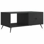 vidaXL Table basse Noir 90 x 50 x 40 cm Bois d'ingénierie