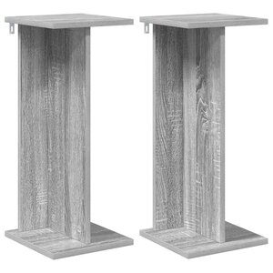 vidaXL Support de Plante 2 pièces Sonoma gris 25 x 25 5 x 60 5 cm