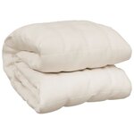 vidaXL Couverture lestée Crème clair 200x220 cm 13 kg Tissu