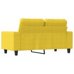 vidaXL Canapé à 2 places Jaune clair 120 cm Tissu