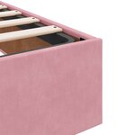 vidaXL Cadre de lit avec matelas avec matelas 2 Pièces Rose Velours