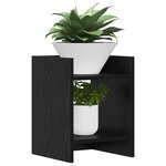 vidaXL Support de Plante 2 pièces Chêne noir 30 x 30 x 40 cm