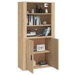 vidaXL Buffet haut Chêne sonoma Bois d'ingénierie