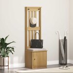 vidaXL Portemanteau SANDNES 45x40x159 5 cm bois massif pin
