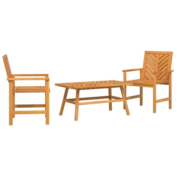 vidaXL Ensemble de salon de jardin 2 Pièces Marron Bois d'acacia massif