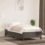 vidaXL Cadre de lit Gris foncé 100 x 200 cm Velours