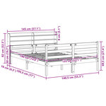 vidaXL Cadre de lit et tête de lit sans matelas 135x190 cm