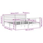 vidaXL Cadre de lit avec tête de lit sans matelas 180x200 cm