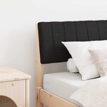 vidaXL Tête de lit capitonnée Noir 80 cm Pin massif