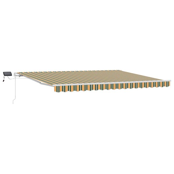 vidaXL Auvent Rétractable avec Vert et jaune 450 ×300 cm tissu