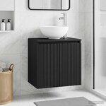 vidaXL Vanité de lavabo mural Noir 49 5 x 41 x 64 5 cm