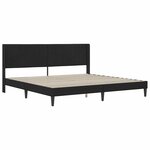 vidaXL Cadre de lit avec matelas Noir 200 x 200 cm Velours