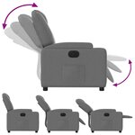 vidaXL Fauteuil inclinable électrique Gris foncé Tissu