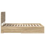 vidaXL Cadre de lit Chêne Sonoma 135 x 190 cm Bois d'ingénierie