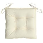 vidaXL Coussins de chaise lot de 4 blanc crème 40x40x7 cm tissu oxford
