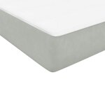 vidaXL Sommier à lattes de lit et matelas gris clair 80x210 cm velours