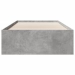 vidaXL Cadre de lit sans matelas gris béton 75x190cm bois d'ingénierie