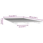 vidaXL Cadre de lit Noir 75x190 cm Bois de pin massif