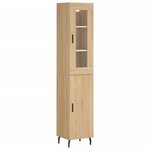 vidaXL Buffet haut Chêne sonoma 34 5x34x180 cm Bois d'ingénierie