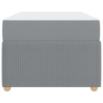 vidaXL Cadre de lit avec matelas Gris clair 100 x 200 cm tissu