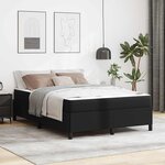 vidaXL Cadre de lit avec matelas Noir 160 x 200 cm Faux cuir