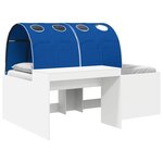 vidaXL Cadre de Lit avec Accessoire Chêne Artisan et Bleu