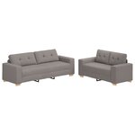 vidaXL Ensemble de Canapés avec Coussins Tissu Taupe