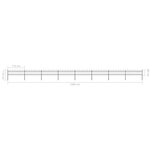 vidaXL Clôture de jardin avec dessus en cerceau Acier 13 6x0 6 m Noir